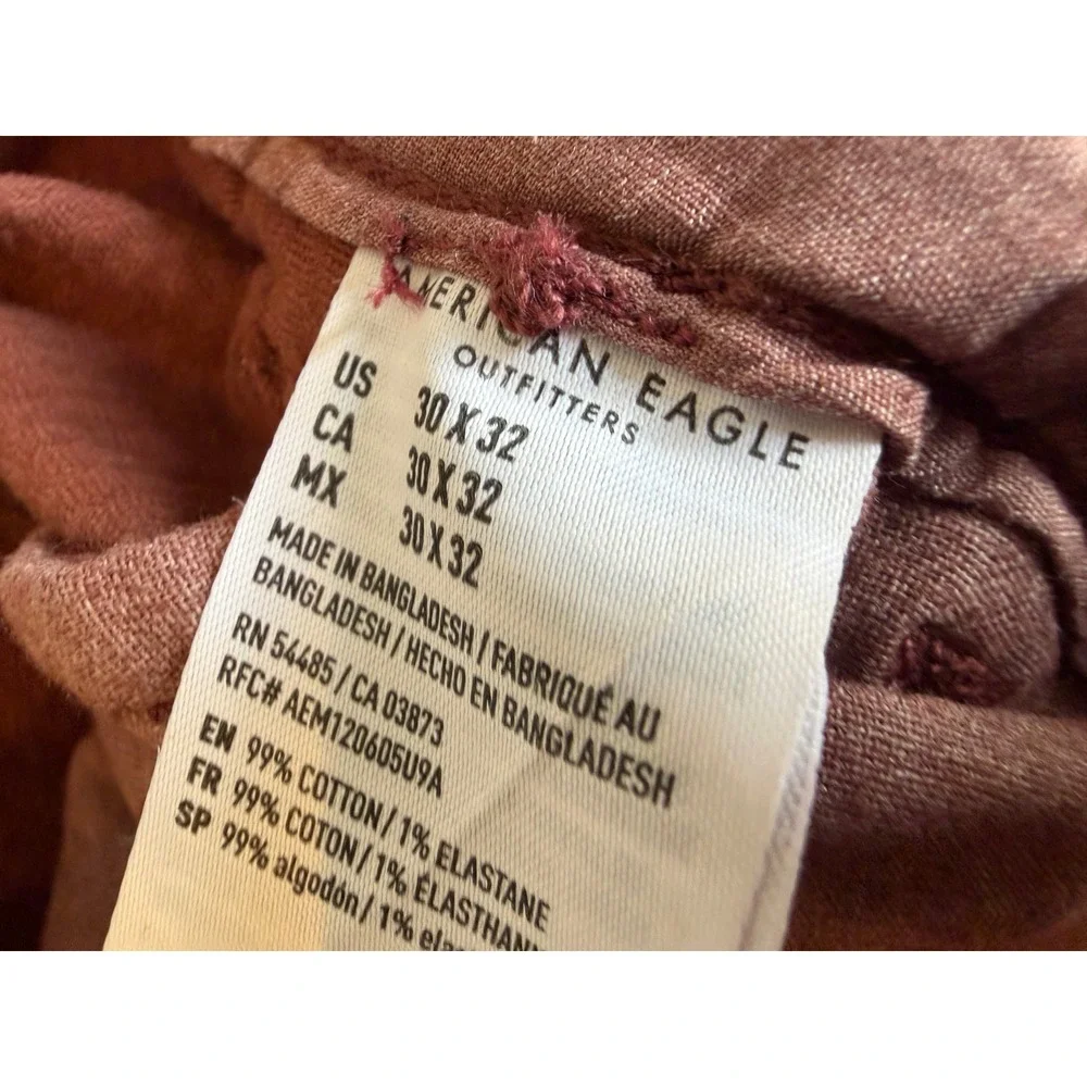 American Eagle Tru Kolors Cargo Pants Mens 30x32 Corduroy 30 x 32 Wide Wale